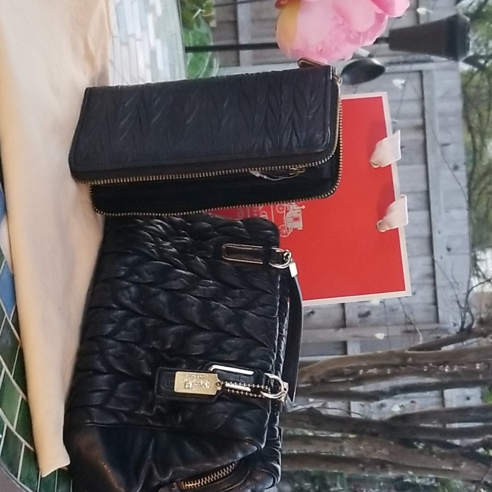 COACH LEATHER BAG..AND WALLET